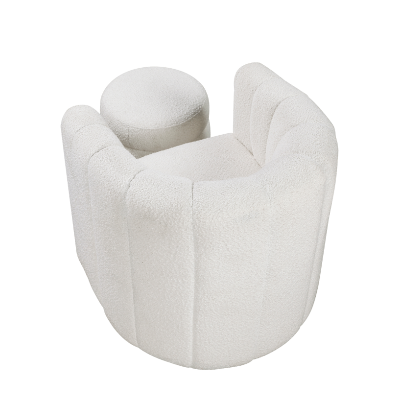 Swivel Chair with Ottoman
