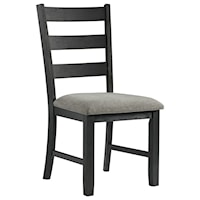 Casual Side Chair with Upholstered Seat