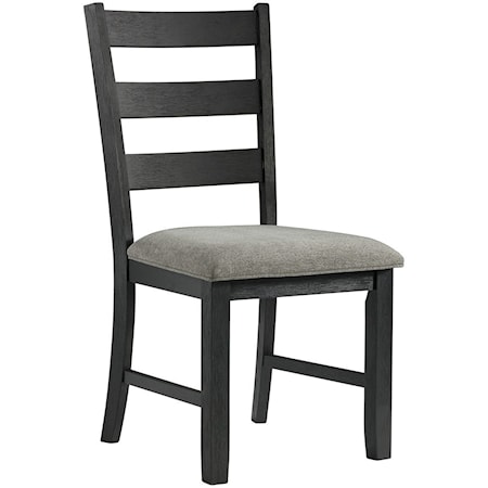 Casual Side Chair with Upholstered Seat