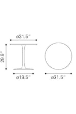 Zuo Soleil Outdoor Collection Contemporary Bar Table