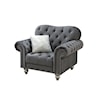 Global Furniture 4422 Upholstered Button-Tufted Accent Chair