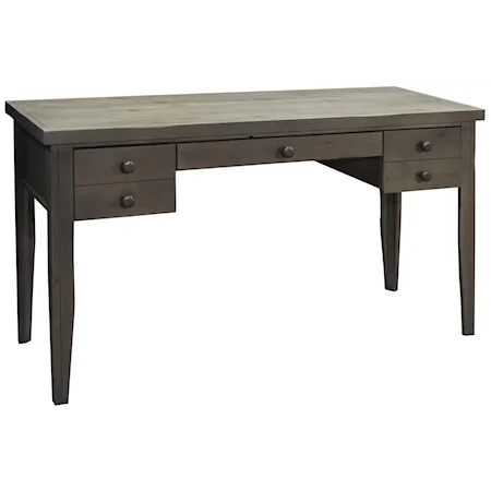Rustic 3-Drawer Writing Desk with Drop Front Drawer