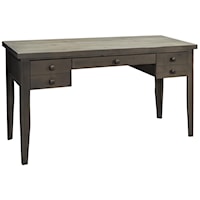 Rustic 3-Drawer Writing Desk with Drop Front Drawer