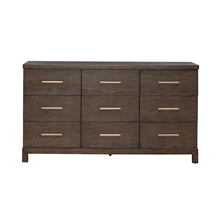 Contemporary 9-Drawer Dresser with Felt Lined Drawers