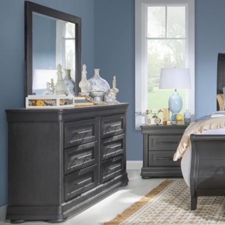 6-Drawer Dresser and Mirror Set
