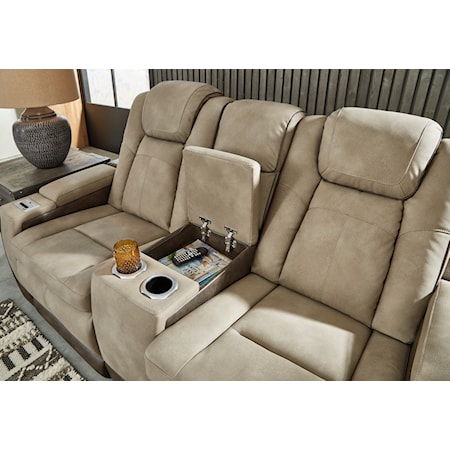 Power Reclining Loveseat w/ Console