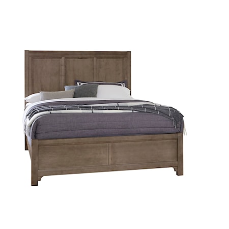 King Panel Bed with Metal Slats