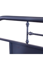 Liberty Furniture Vintage Series Industrial King Metal Headboard with Turned Spindles