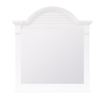 Cottage Dresser Mirror with Arched Crown Molding