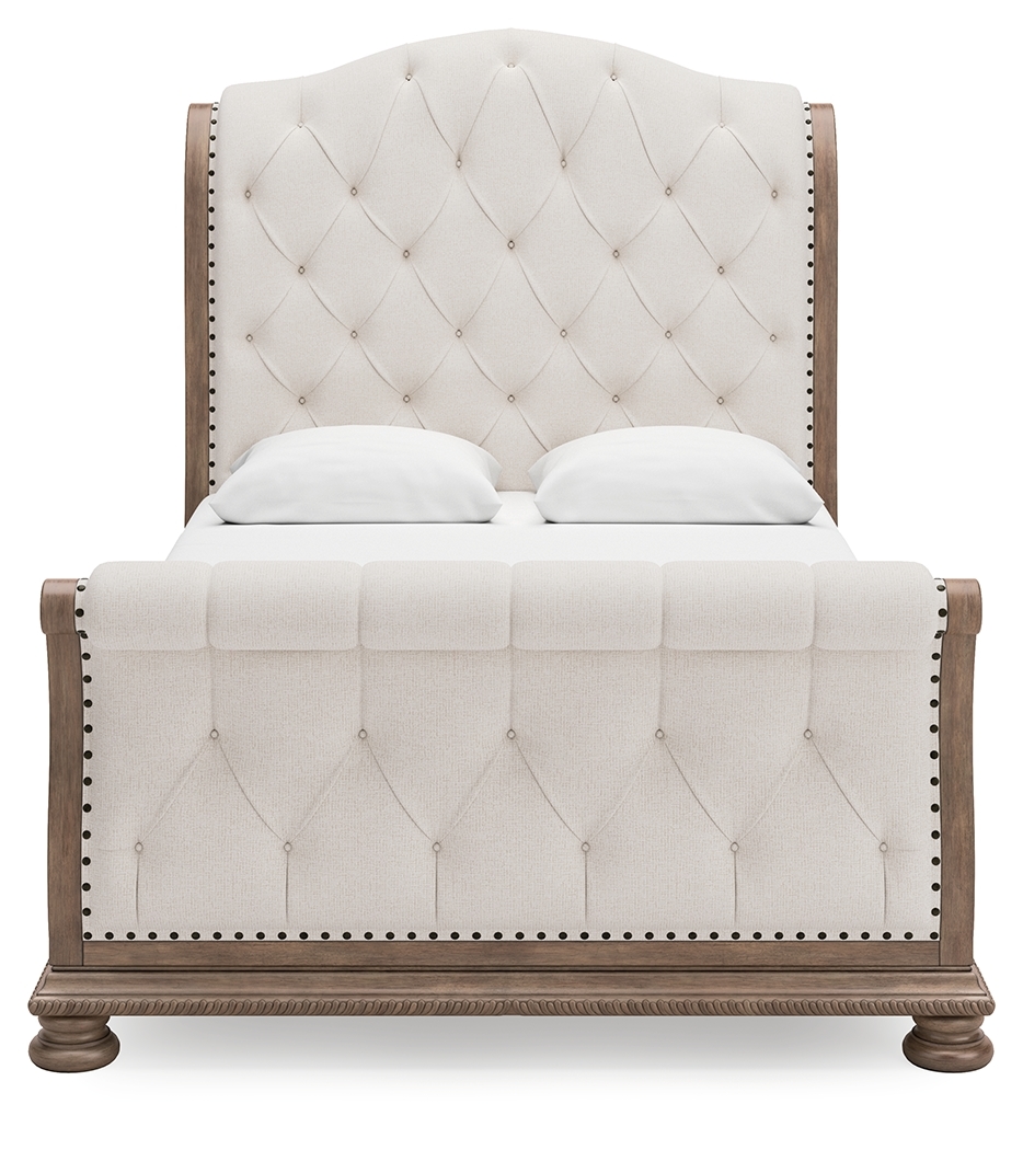 Queen Upholstered Sleigh Bed