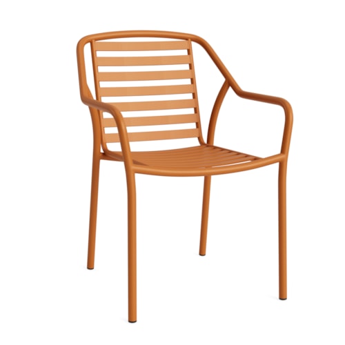 Faro Stacking Slat-Back Cafe-Style Dining Chair