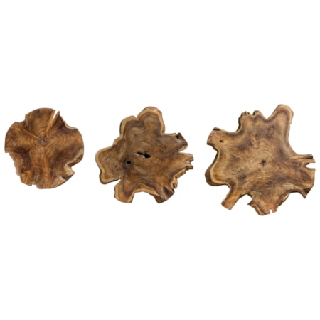 Kalani Teak Wall Art (Set of 3)