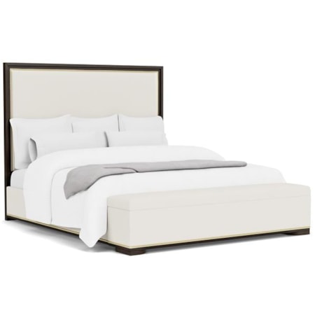Upholstered King Panel Bed
