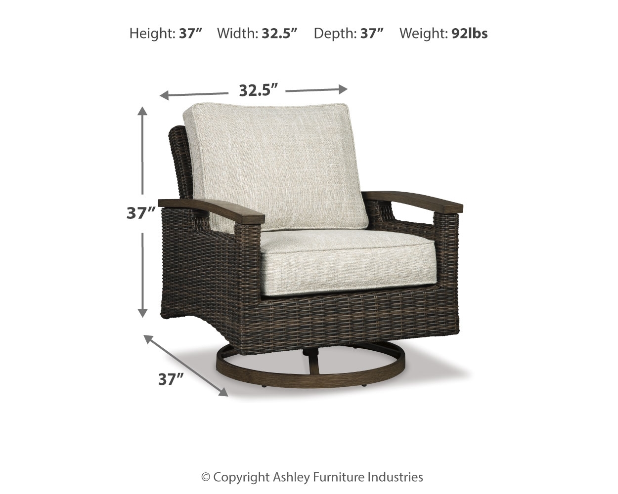 Swivel Lounge Chair (2/Cn)