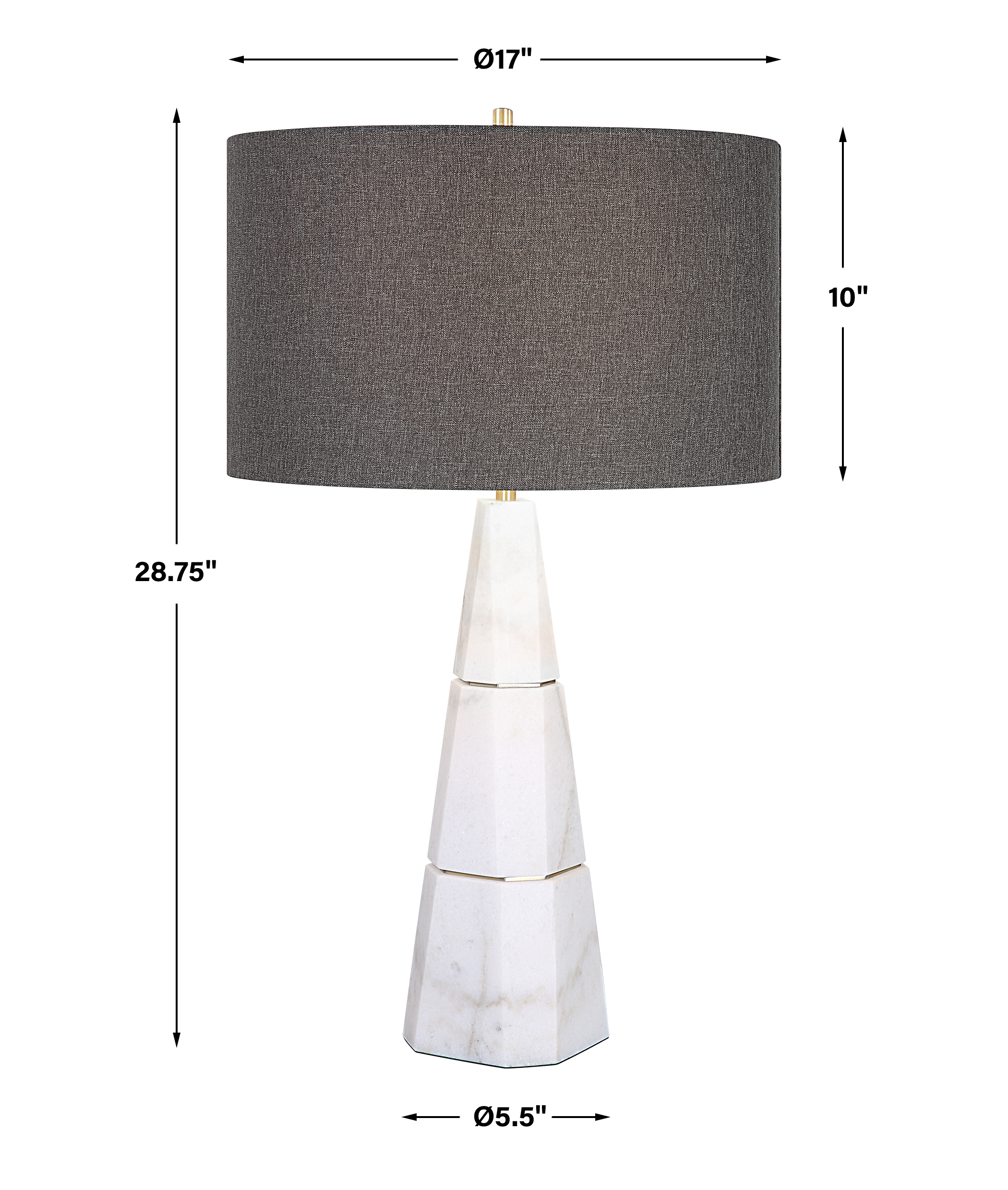 Uttermost Citadel Citadel White Marble Table Lamp