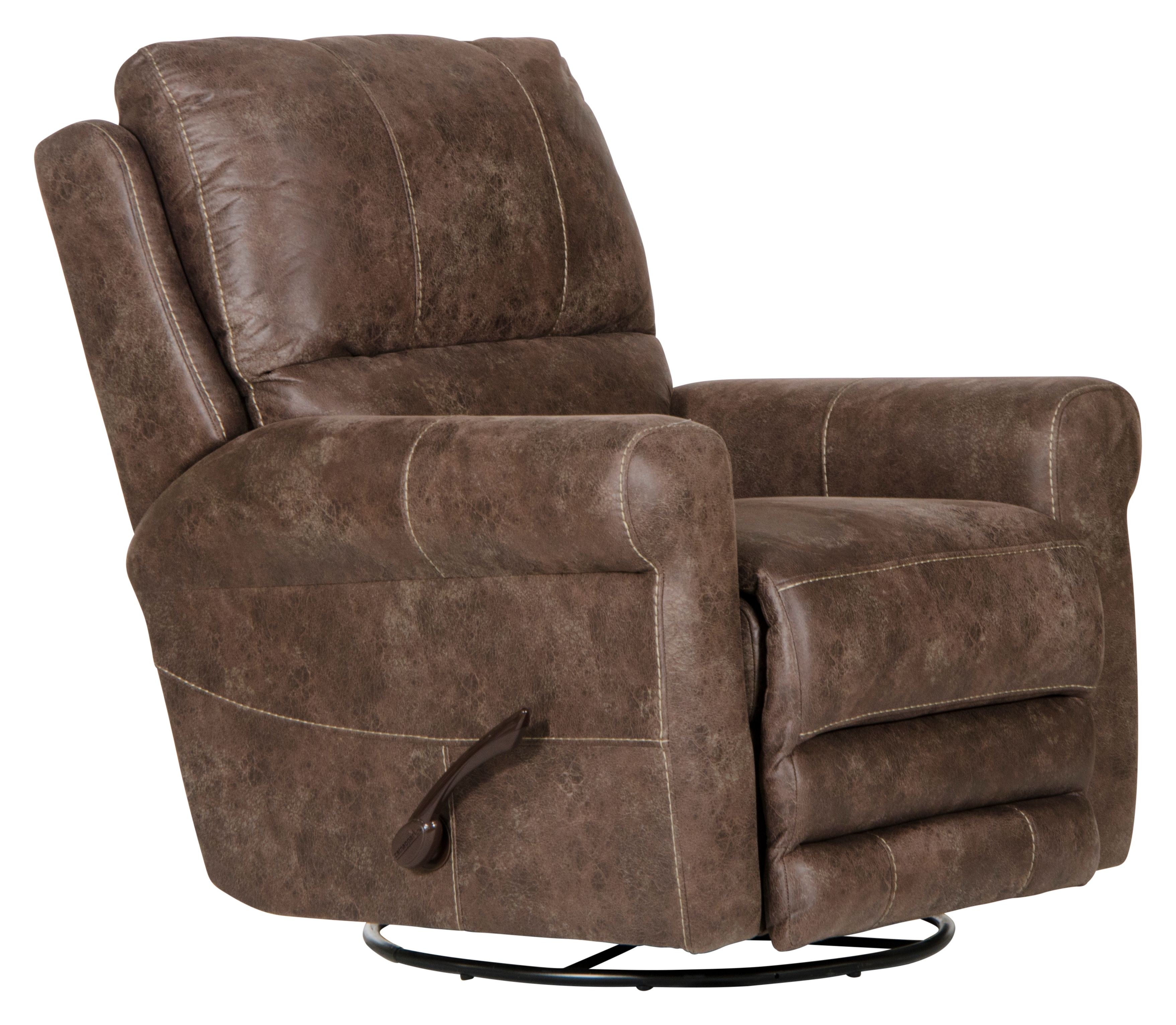 Swivel Glider Recliner with Contrast Sitiching