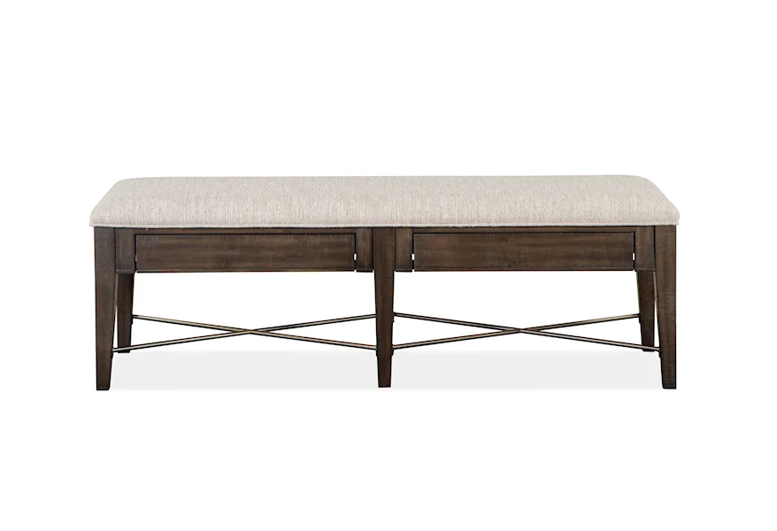 Westley Falls Dining Bench w/Upholstered Seat by Magnussen Home at Howell Furniture