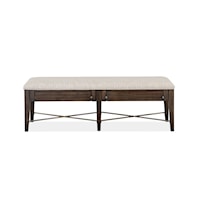 Storage Dining Bench with Upholstered Seat and 2 Drawers