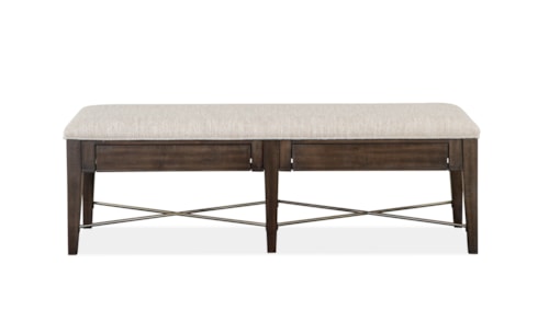 Storage Dining Bench with Upholstered Seat and 2 Drawers