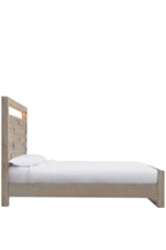 Riverside Furniture Intrigue Contemporary Rustic King Low Profile Bed with Panel Headboard
