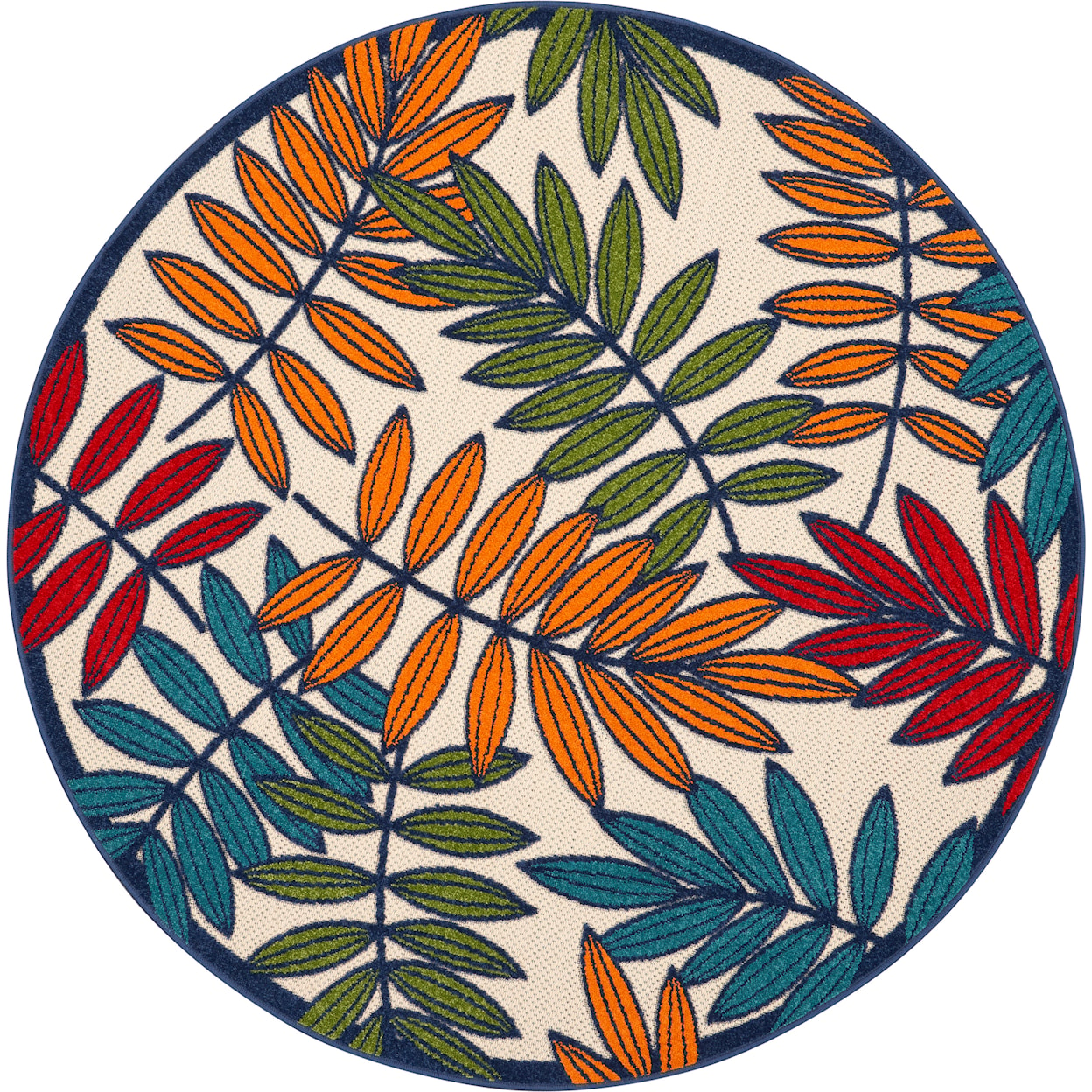 Nourison Aloha 5'3" Round  Rug