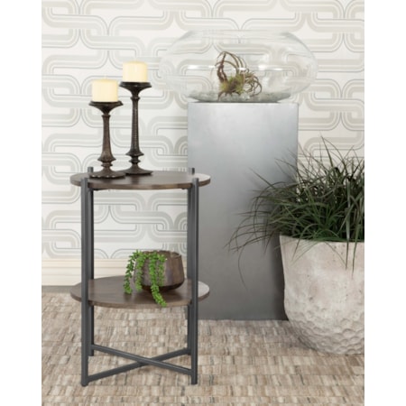 Axel Accent Table w/ Open Shelf and