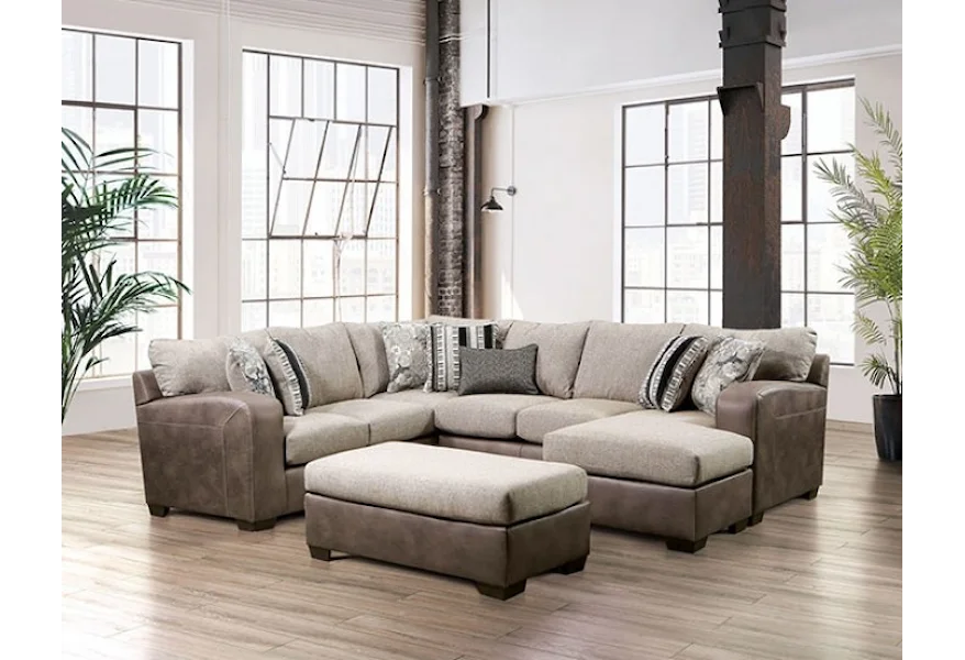 Ashenweald Sectional by Furniture of America at Dream Home Interiors