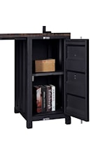 Furniture of America Dipiloh Industrial 5-Shelf Bookcase with Detachable Ladder