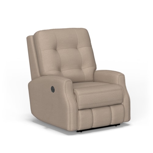 Button Tufted Power Recliner with USB Port