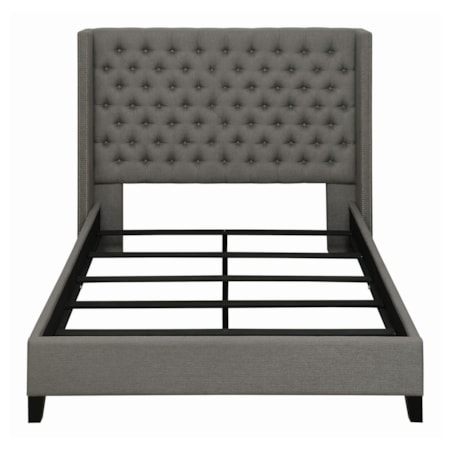 Queen Wingback Bed