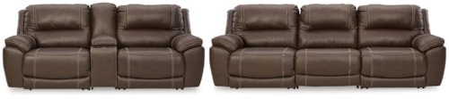 3-Piece Reclining Sofa And 3-Piece Loveseat With Console