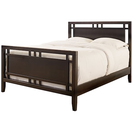 Atwood Queen High Footboard Gridwork Bed