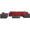 Modway Sojourn Outdoor 7 Piece Sectional Set