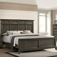 Traditional Queen Panel Bed with Crown Molding Details