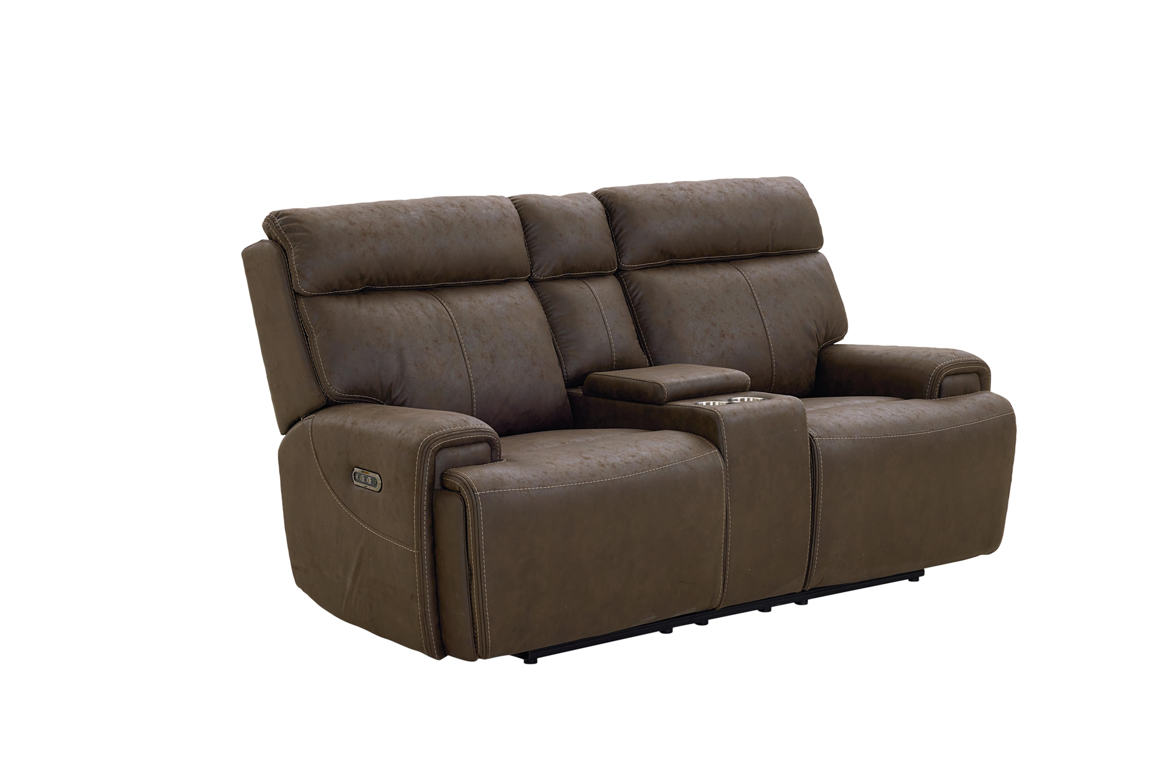 Bassett Club Level - Nathan Motion Loveseat w/Power & Console