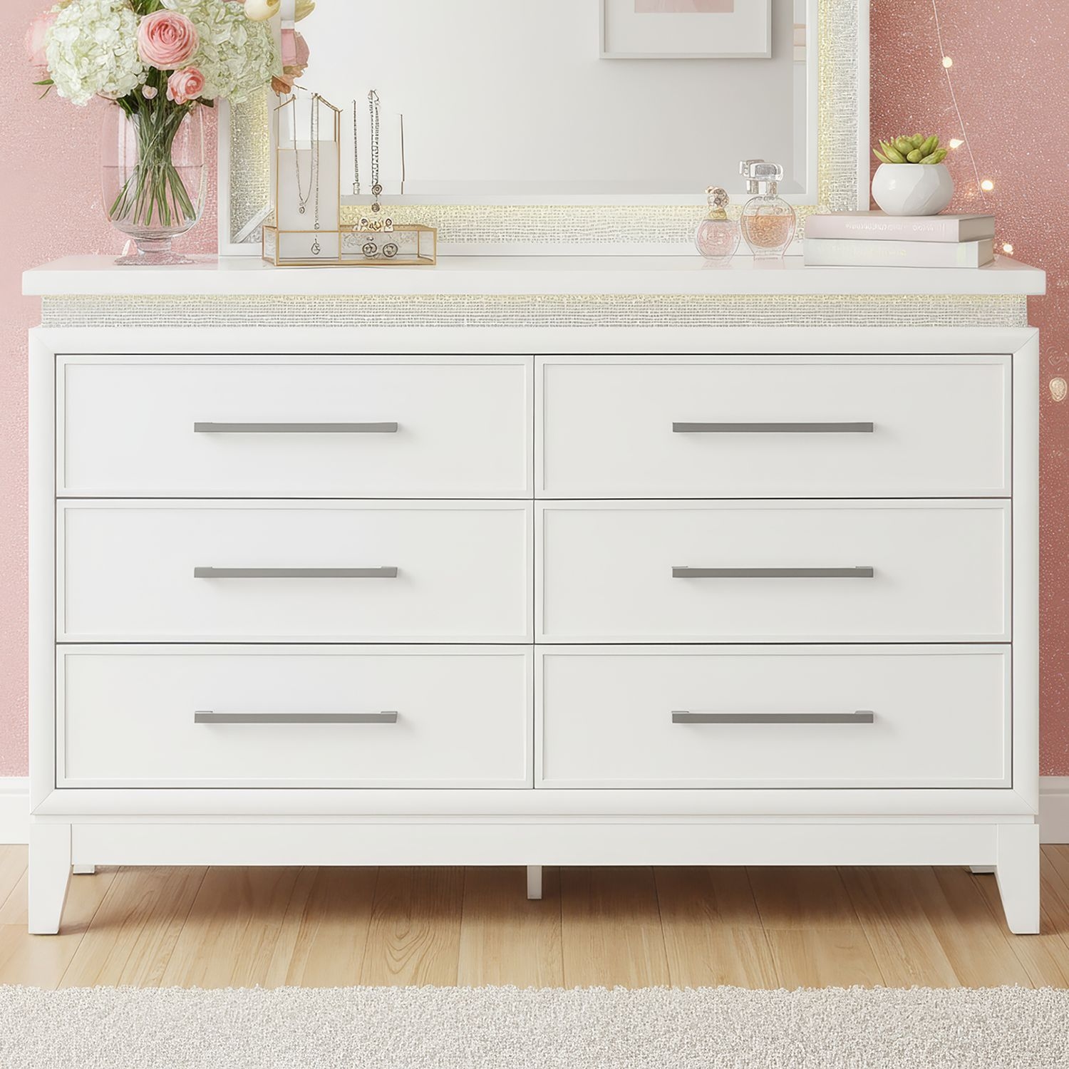 Six-Drawer Dresser w/LED Lighting
