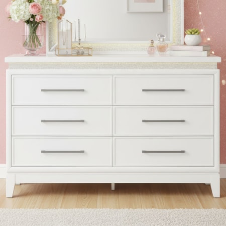 Six-Drawer Dresser w/LED Lighting