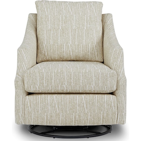 Contemporary Swivel Glider with Reversible Seat Cushion