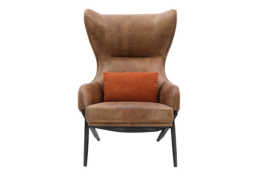 Amos Leather Accent Chair by Moe's Home Collection at Fashion Furniture