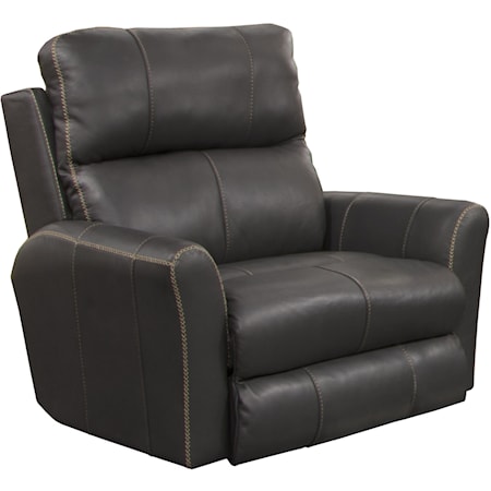 Casual Voice-Controlled Power Lay Flat Recliner with Headrest and Lumbar Support