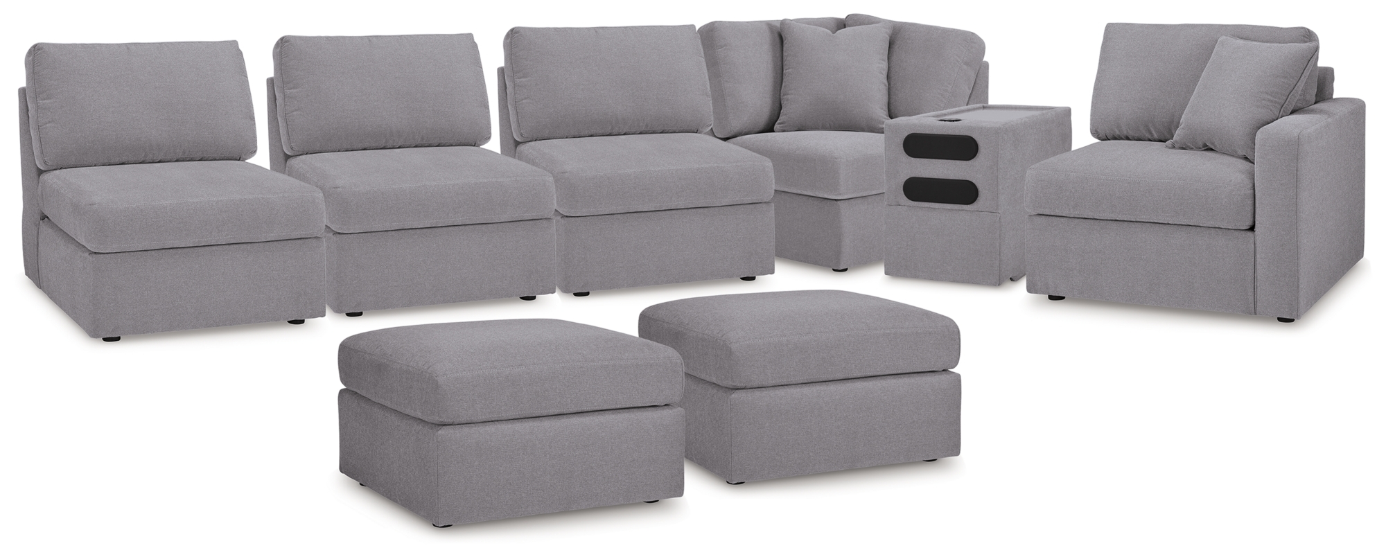 6-piece Sectional And 2 Ottomans