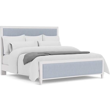 King Upholstered Panel Bed