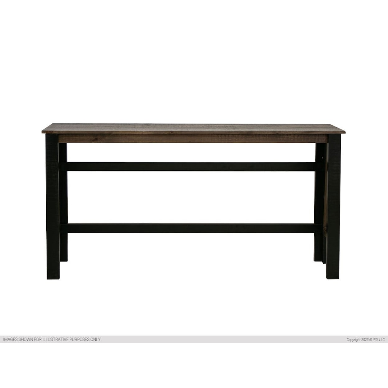 International Furniture Direct Loft Brown Sofa Table