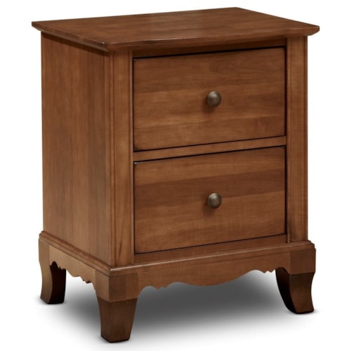 Transitional 2-Drawer Nightstand