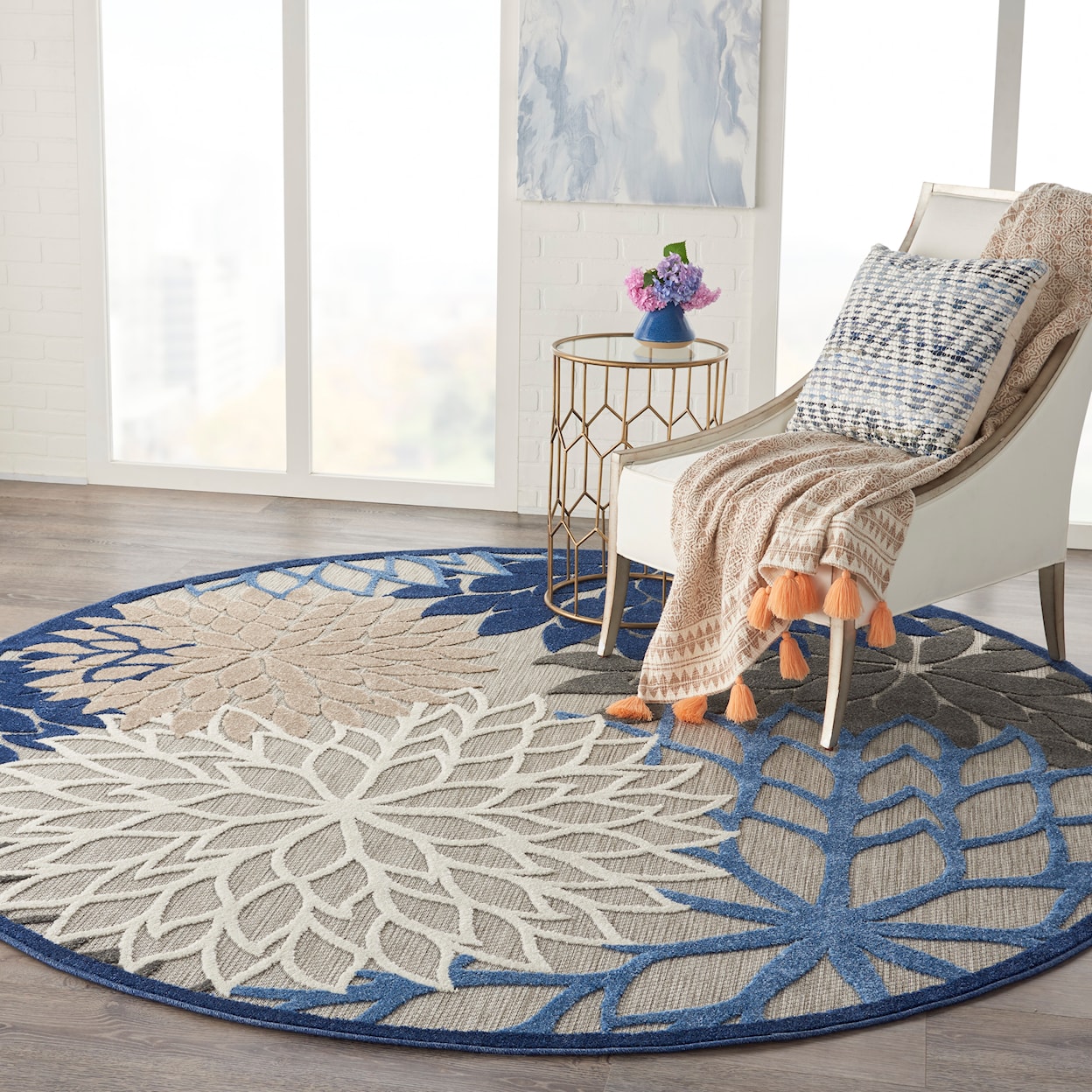 Nourison Aloha 7'10" Round  Rug