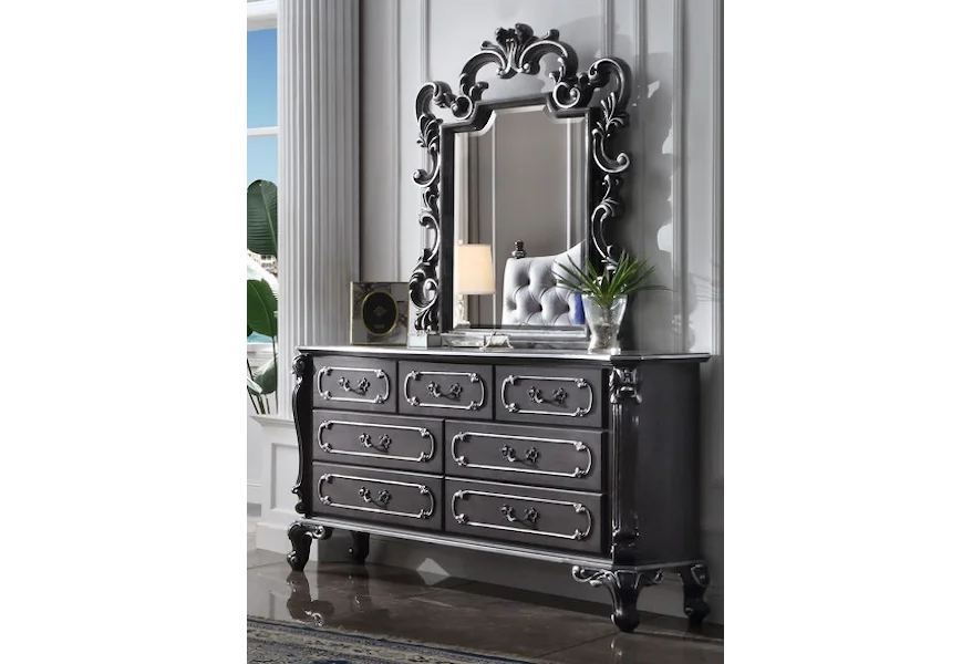 House Delphine Dresser and Mirror Set by Acme Furniture at A1 Furniture & Mattress
