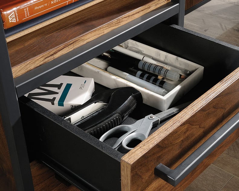 Sauder NOVA LOFT L-Shaped Desk with File Drawer