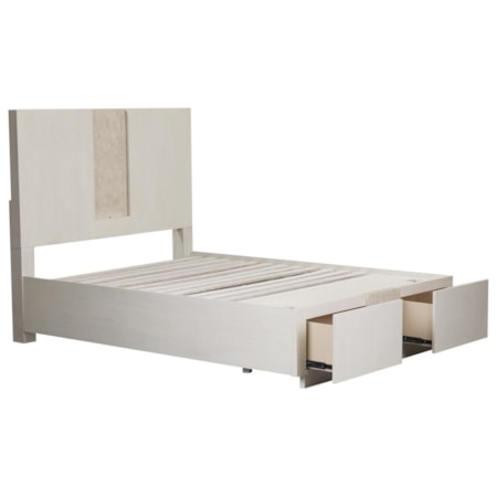 King Panel Storage Bed