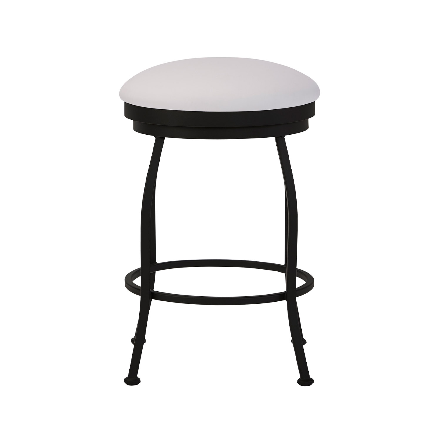 Wesley Allen BERKELEY Flat Swivel Backless Barstool With No Welt