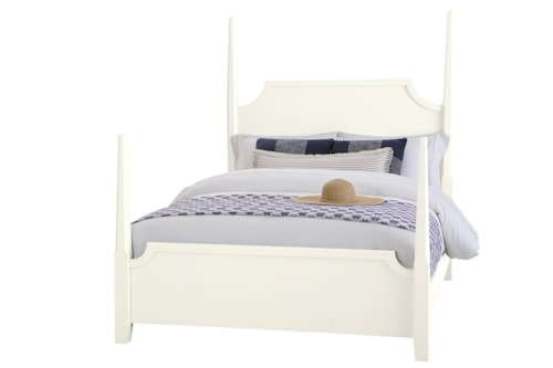 Transitional California King Pencil Poster Bed